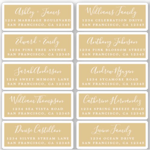 Postcard Calligraphy Wedding Guest Address Labels