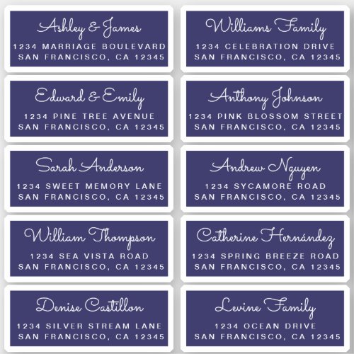 Postcard Calligraphy Wedding Guest Address Labels