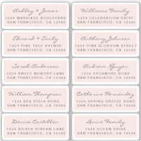 Postcard Calligraphy Wedding Guest Address Labels