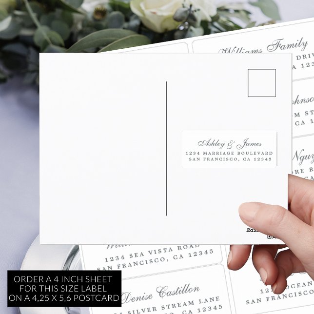 Postcard Calligraphy Wedding Guest Address Labels (Creator Uploaded)