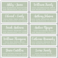 Postcard Calligraphy Wedding Guest Address Labels