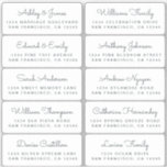 Postcard Calligraphy Wedding Guest Address Labels