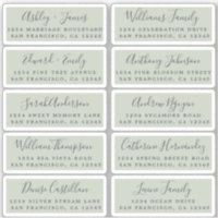 Postcard Calligraphy Wedding Guest Address Labels