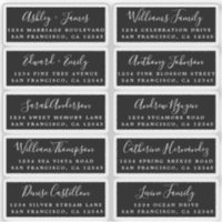 Postcard Calligraphy Wedding Guest Address Labels