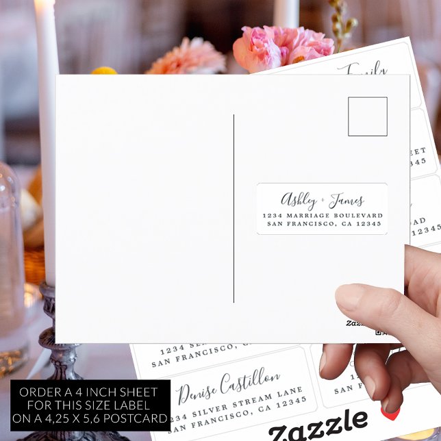 Postcard Calligraphy Wedding Guest Address Sticker (Creator Uploaded)