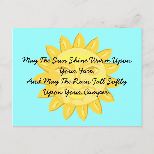 Postcard Camping Friends Greeting RV park Campers (Front)