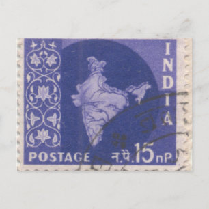 Postcard: Canceled Indian Postage Postcard