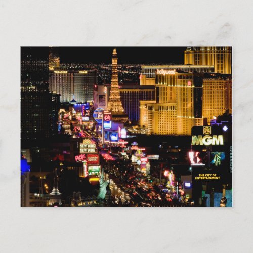 Postcard  Carte Postale Las Vegas Strip