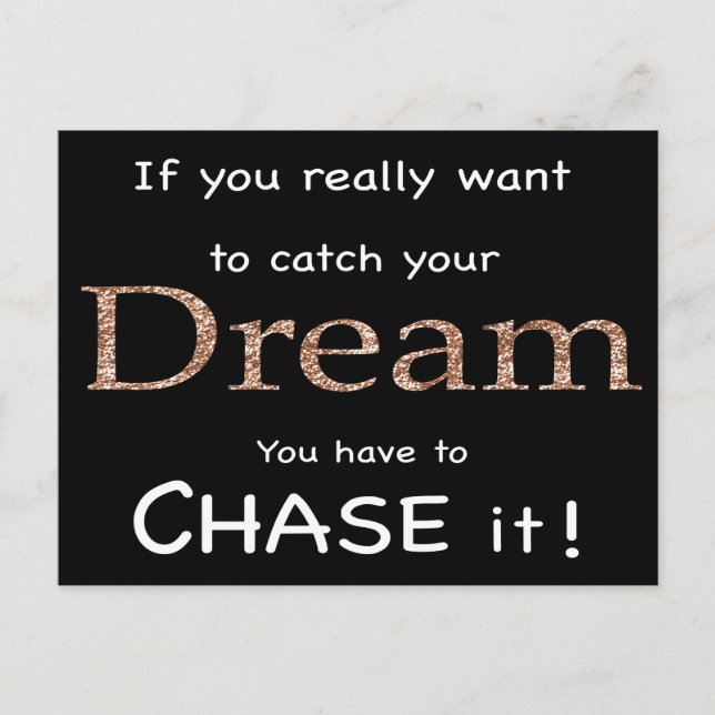 Postcard-chase your dream postcard (Front)