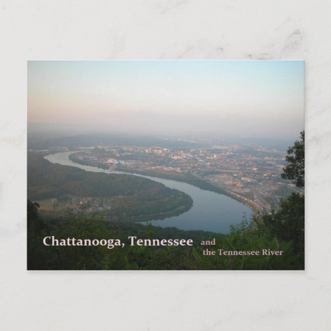 Postcard - Chattanooga TN & the Tennessee River (Front)