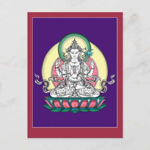 POSTCARD Chenrezig  Avalokiteshvara