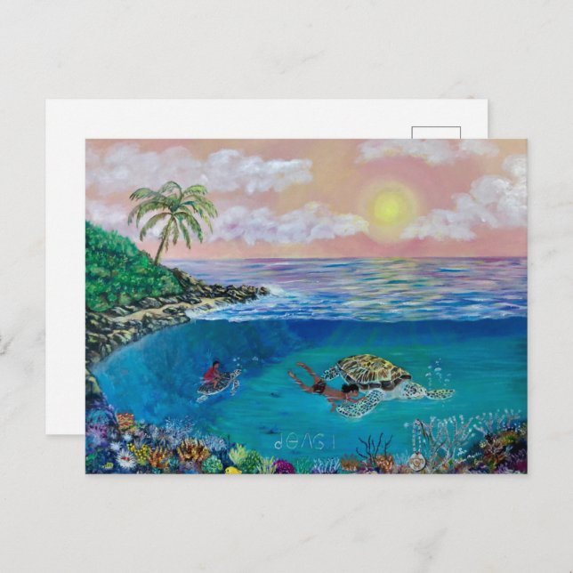 Postcard Cherokee Orgin story  (Front/Back)