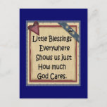 Postcard-Christianity Little Blessings Postcard