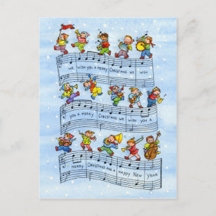 Postcard "Christmas Notes"