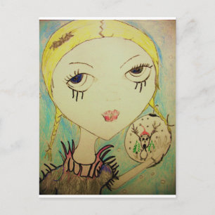 Postcard Christmas Princess Zombie