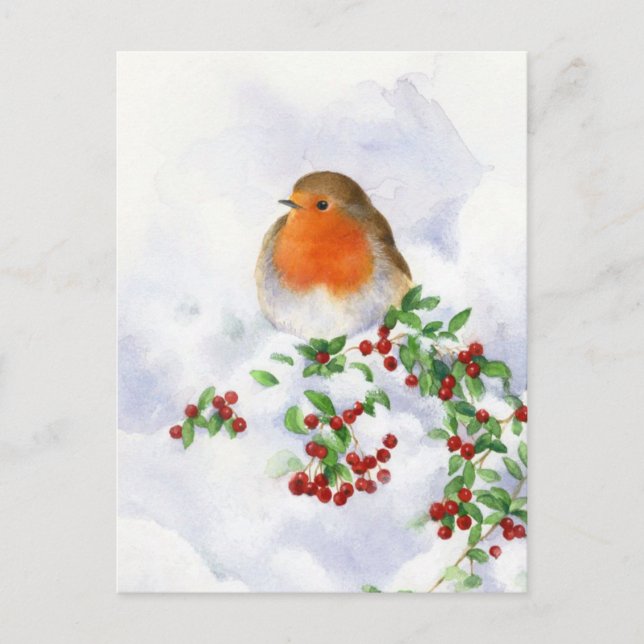 Postcard - Christmas Robin (Front)