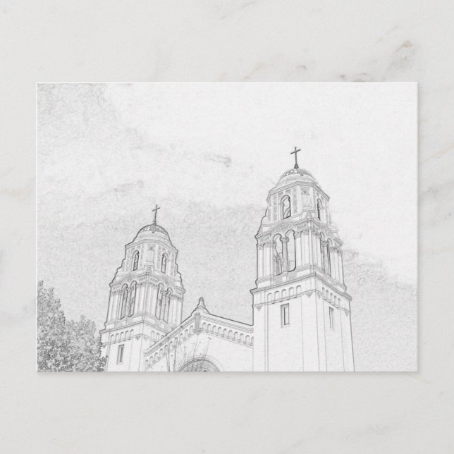 Postcard - Church Bell Towers to Color (Front)