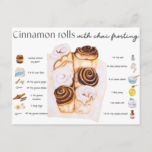 Postcard - Cinnamon rolls (Front)