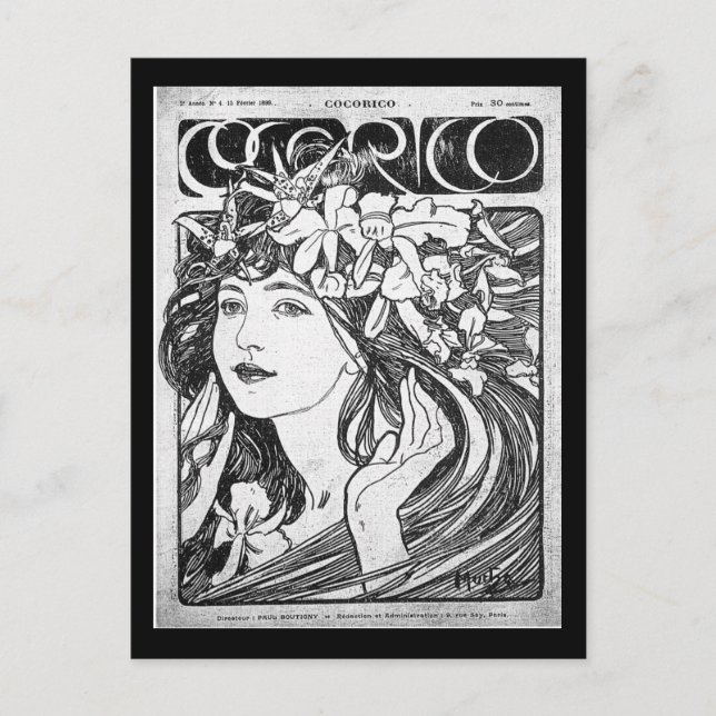 Postcard-Classic Art-Mucha 3 Postcard (Front)