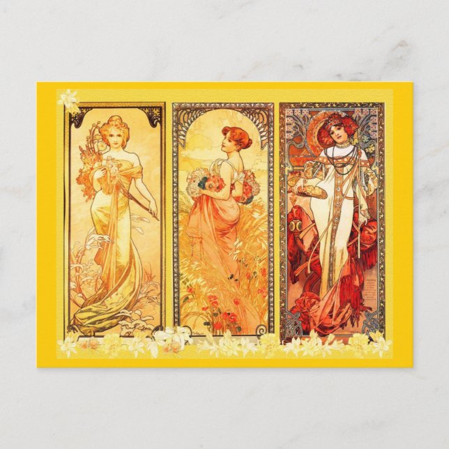 Postcard-Classic Art-Mucha 8 Postcard (Front)