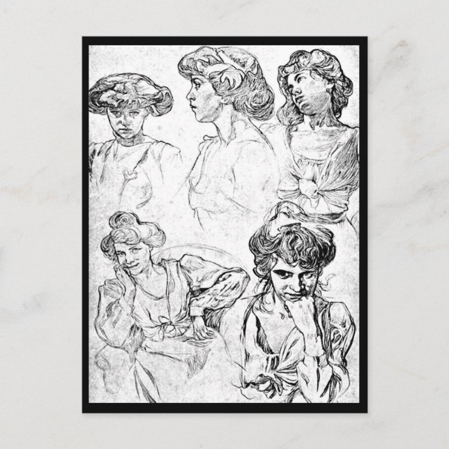 Postcard-Classic/Vintage-Alphonse Mucha 50 Postcard (Front)