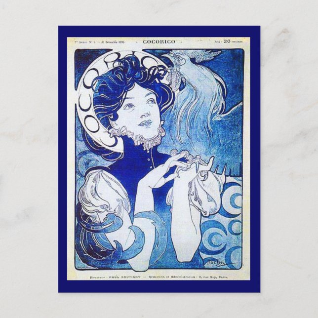 Postcard-Classic/Vintage Art-Mucha 27 Postcard (Front)