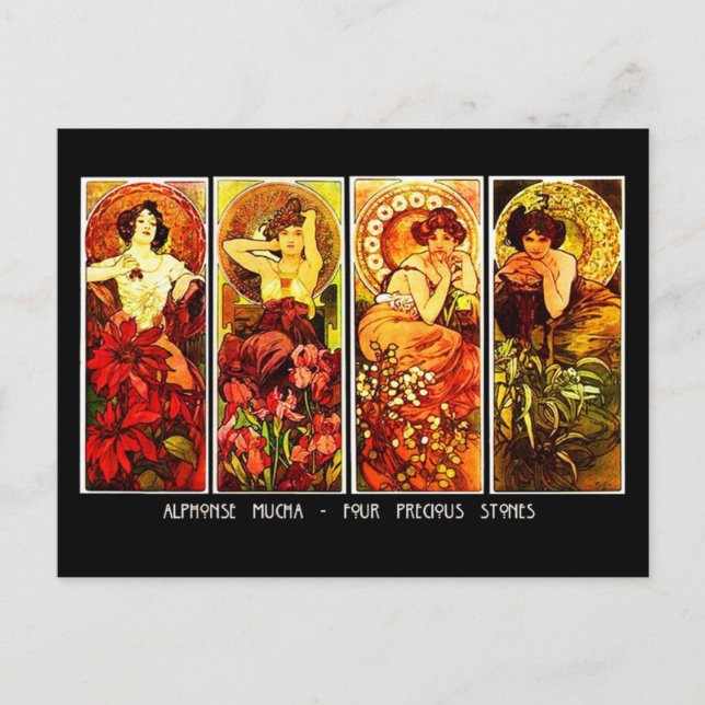 Postcard-Classic/Vintage Art-Mucha 28 Postcard (Front)