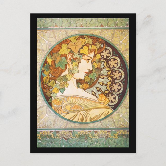 Postcard-Classic/Vintage Art-Mucha 29 Postcard (Front)