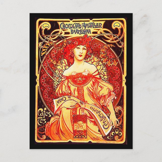 Postcard-Classic/Vintage Art-Mucha 32 Postcard (Front)