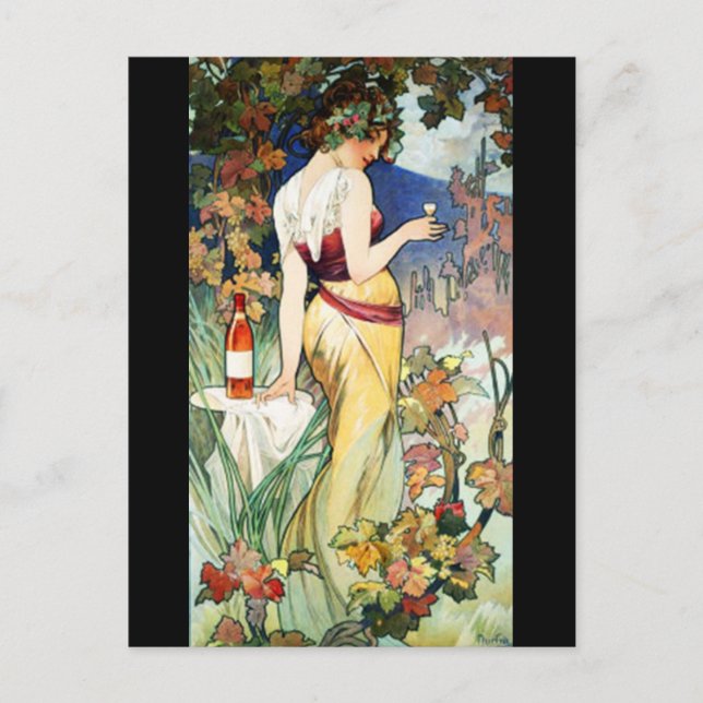 Postcard-Classic/Vintage Art-Mucha 33 Postcard (Front)