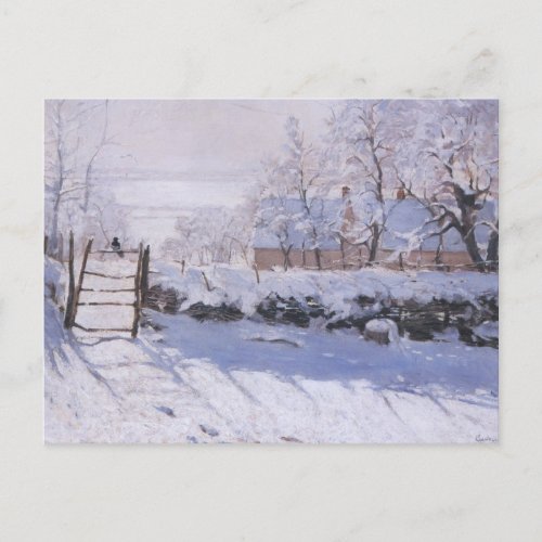 Postcard Claude Monet The Magpie Winter Landscape