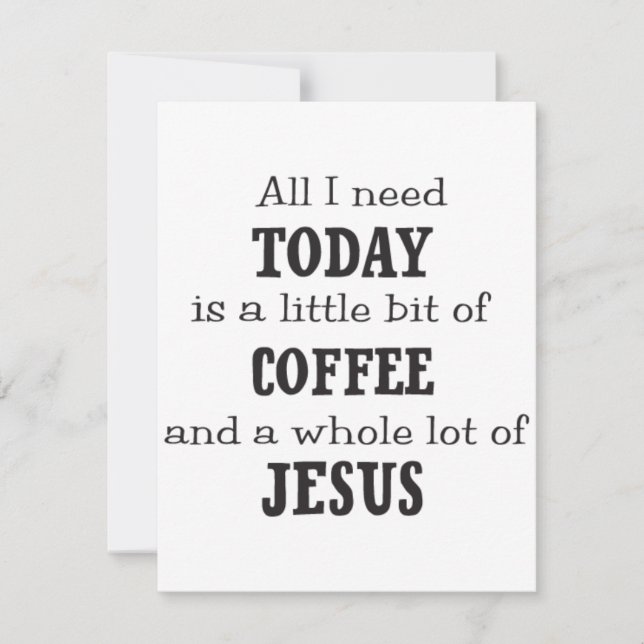 postcard coffee and Jesus (Front)