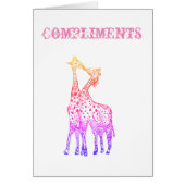 Postcard Compliments and Love Colorful African (Front)