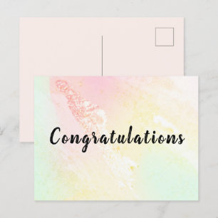 Postcard Congratulations Watercolor Pastel