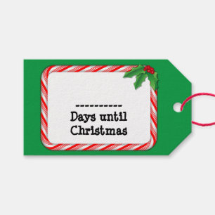 Postcard - Count the Days Until Christmas Gift Tags