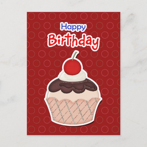 Postcard _ Cupcake _ Happy Birthday