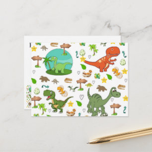 Postcard Cute Dinosaur