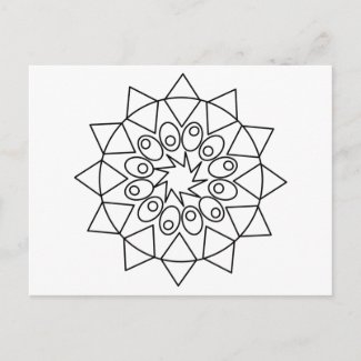 Postcard - Delecate Mandala to Color