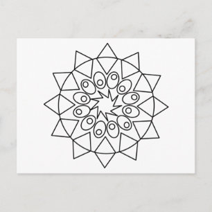 Postcard - Delecate Mandala to Color