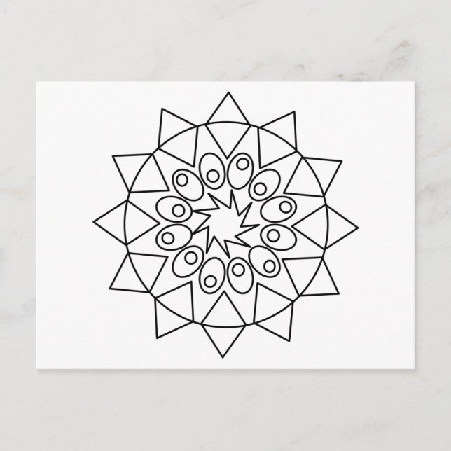 Postcard - Delecate Mandala to Color (Front)