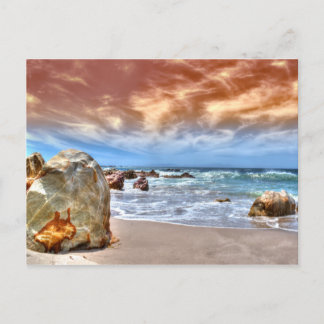 Postcard depicting a beautiful beach scene