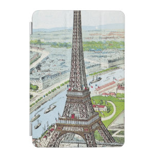 Postcard depicting the Eiffel Tower iPad Mini Cover