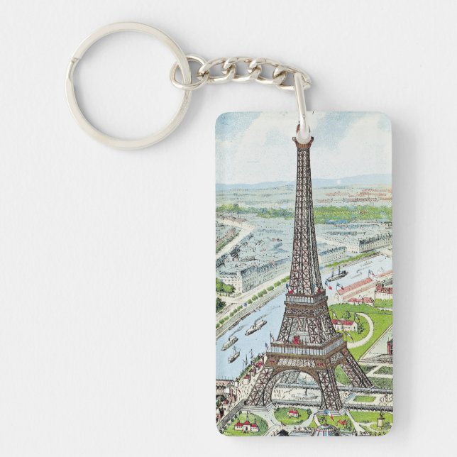 Postcard depicting the Eiffel Tower Keychain (Front)