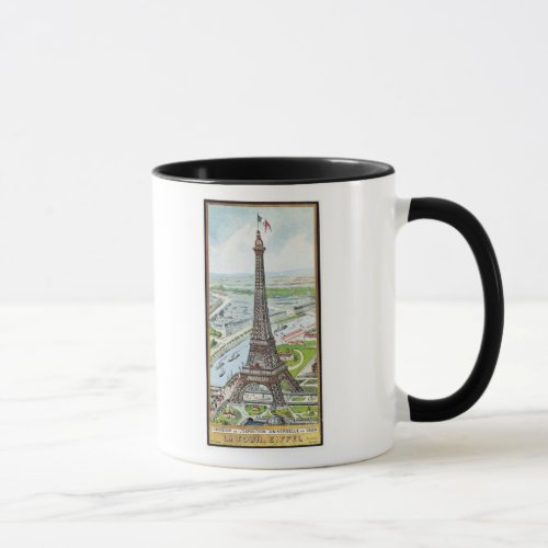 Postcard depicting the Eiffel Tower Mug