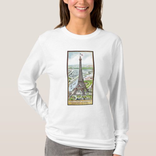 Postcard depicting the Eiffel Tower T_Shirt