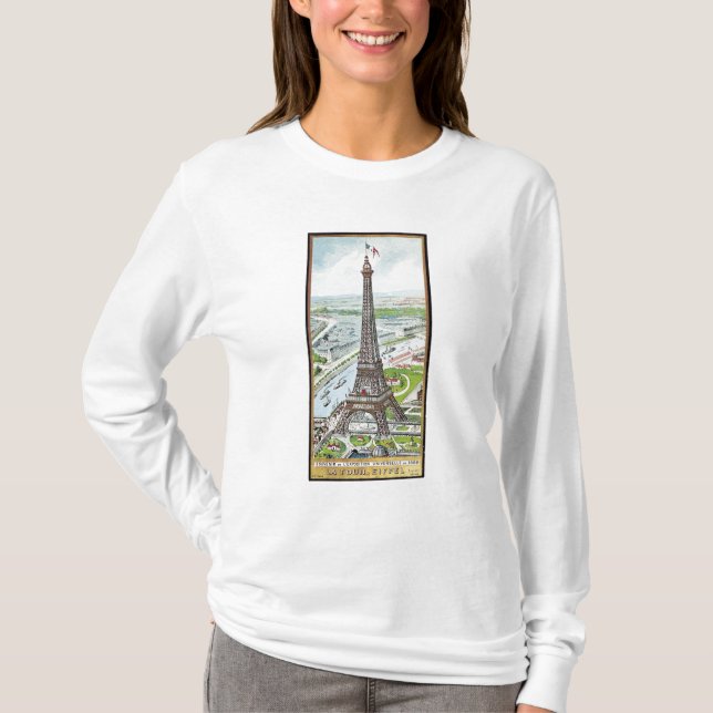 Postcard depicting the Eiffel Tower T-Shirt (Front)