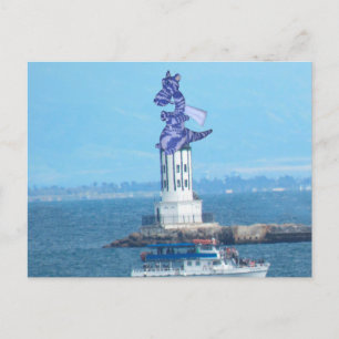 Postcard - Dragon on LA Harbor Light