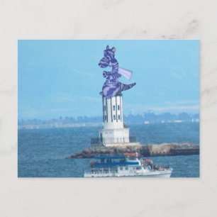 Postcard - Dragon on LA Harbor Light