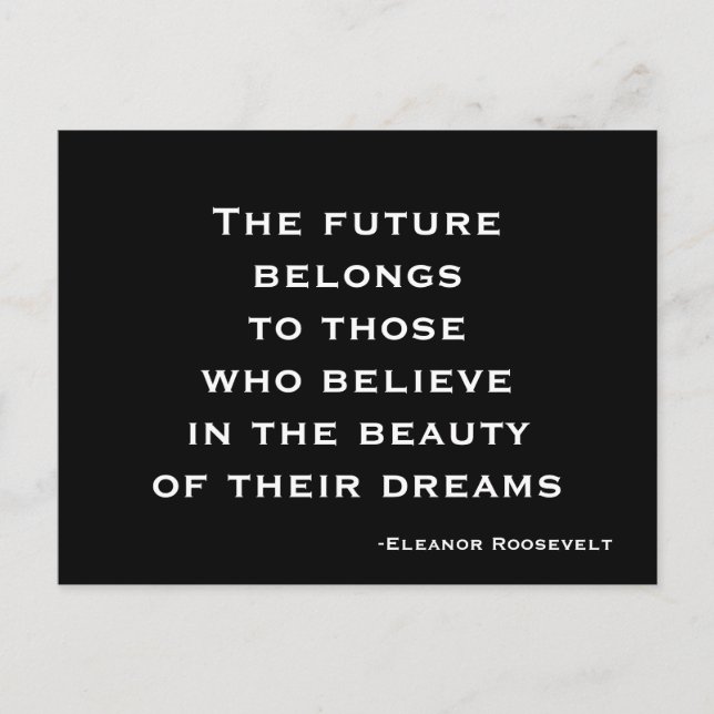 Postcard Dream, Believe, Motivational Postcard (Front)