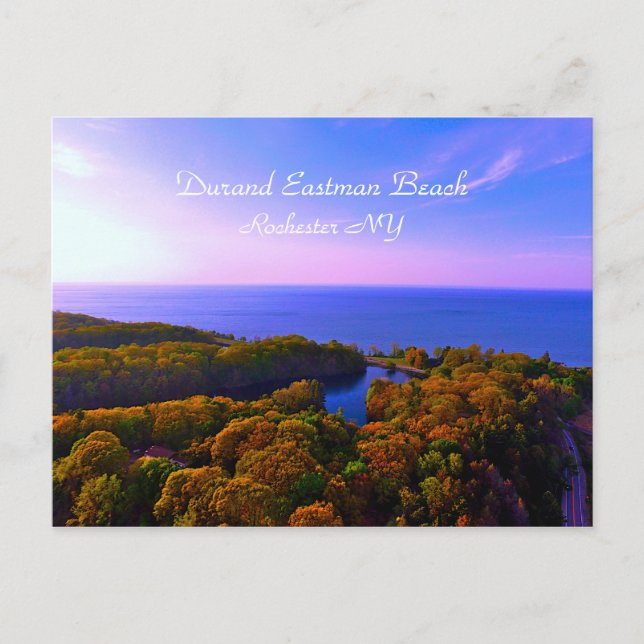Postcard - Durand Eastman Beach in Autumn (Front)